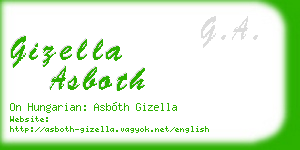 gizella asboth business card